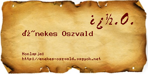 Énekes Oszvald névjegykártya
